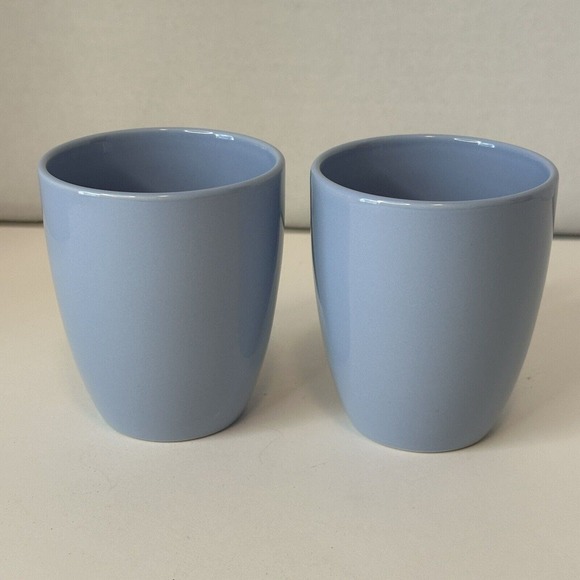 CORELLE Coordinate Stoneware Light Sky Blue coffee Mugs set of 2 CLEAN/VINTAGE - Picture 4 of 9